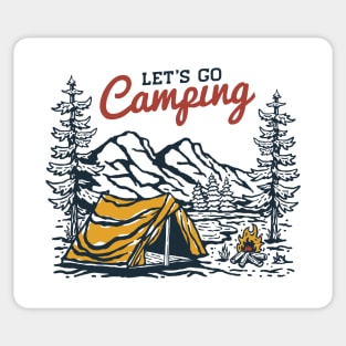 Let's Go Camping Sticker